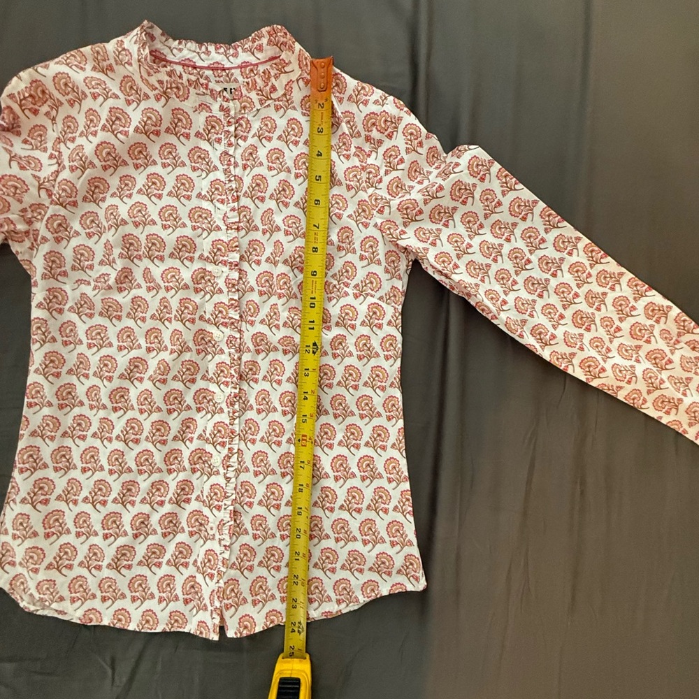 Boden Phoebe Floral Shirt Pink Floral Button-Front Women's - Picture 10 of 14